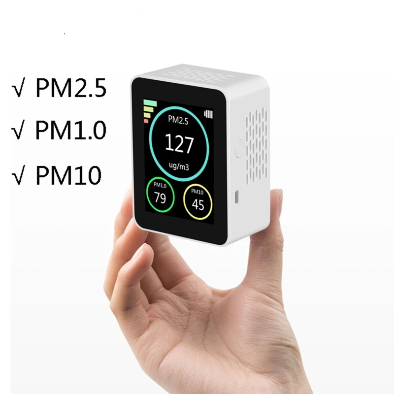 

PM2.5 PM1.0 PM10 Haze Particle Detector Air Quality Tester Home Office Air Quality Monitor TFT Gas Analyzer Instrument