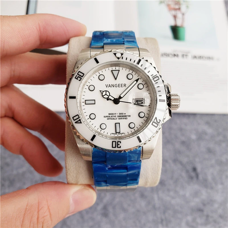 Светящиеся Наручные часы швейцарский роскошный бренд индивидуальный логотип белый вода призрак