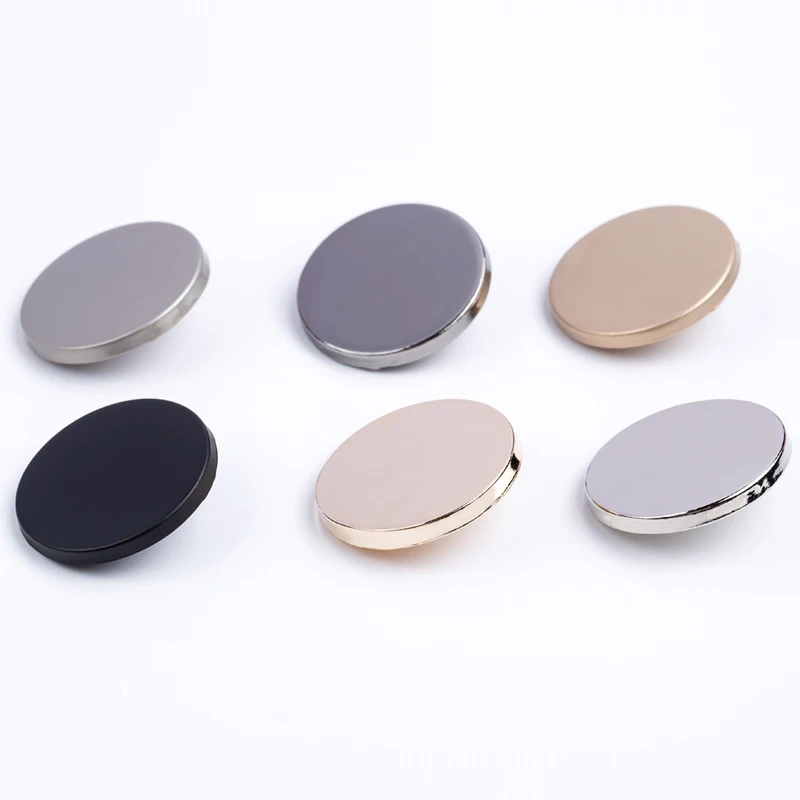 10pcs gold black silver High quality Flat Shirt Clothes Metal buttons outerwear Gold buckle Overcoat woman buckle snap button