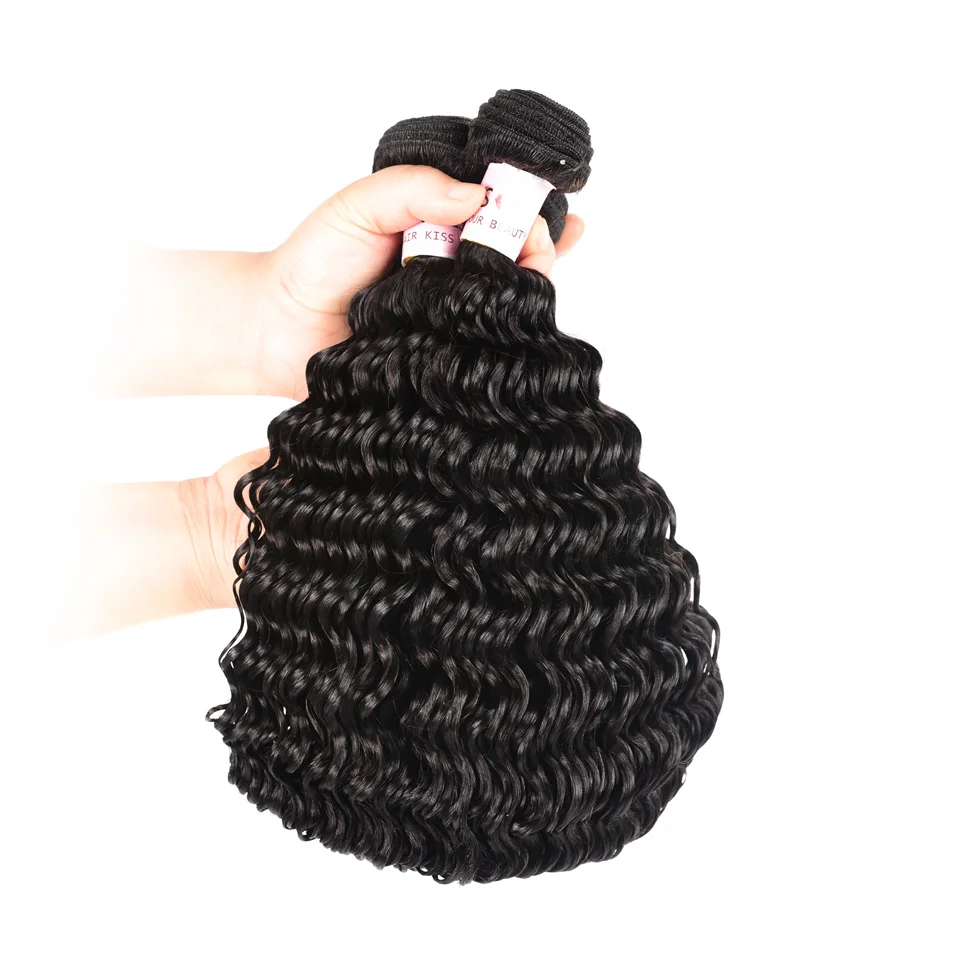Бразильские пучки глубоких волн с закрытием Натуральные Цветные человеческие