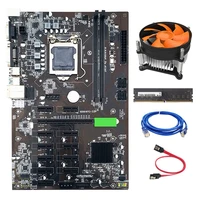 b250 mining motherboard lga115 12xgraphics card slot with sata cablerj45 network cablecooling fanddr4 8gb 2133mhz ram