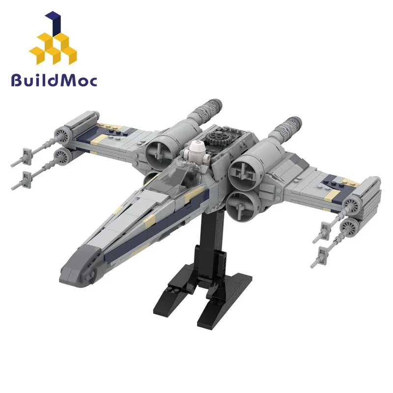 Buildmoc Mini галстук с изображением звезд Fighter X Wing microfighter Wars AT Walker строительные блоки
