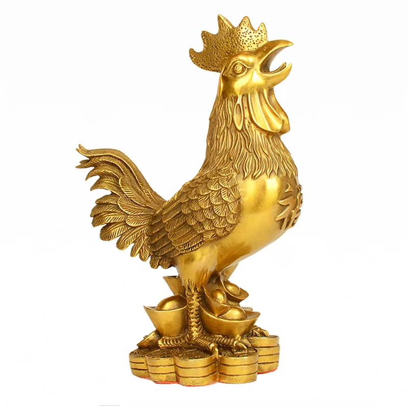 Медные украшения куриный петух жареная ветчина и курица Zhaocai украшение для