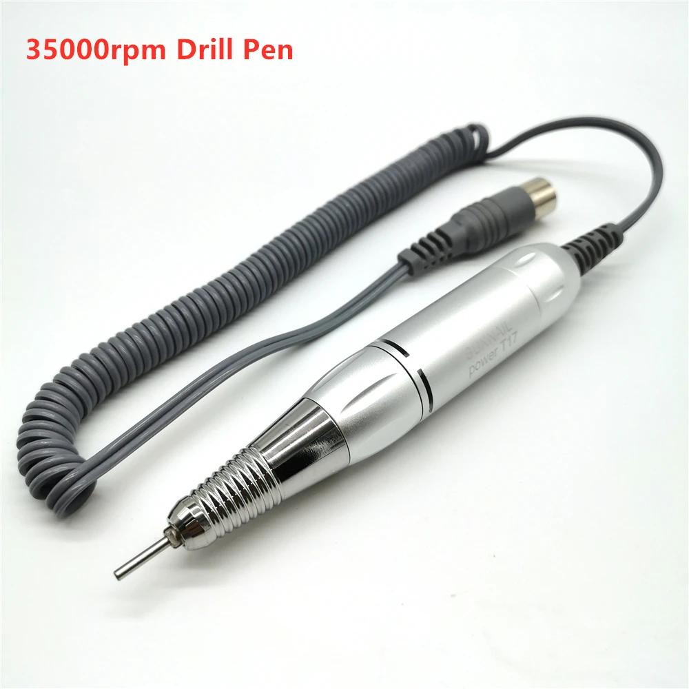 Strong SUN Electric Nail Drill 35000rpm Manicure Machine Pedicure Tools Accessoires Drill Bits File Nail Art Equipment With LCD