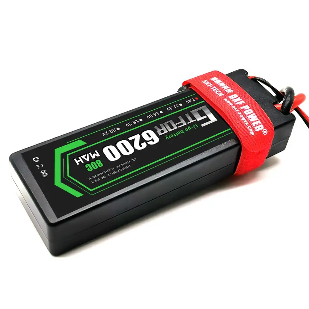 gtfdr lipo батарея 2s 74 v 6200mah 80c 160c xt60 rc части hardcase lipo 2s дл