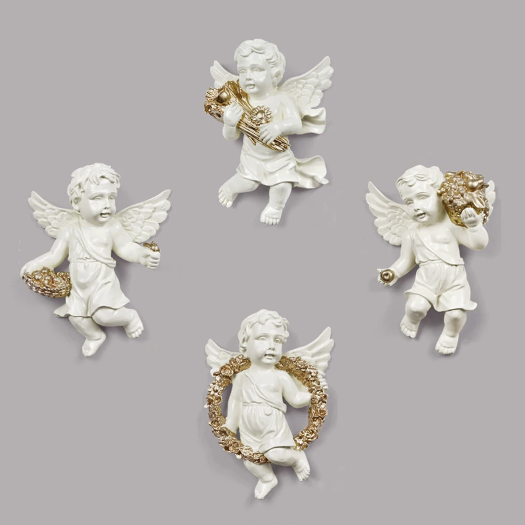

3D настенные статуи Cherub, скульптуры, ангел, ТВ фон, Декор, ремесла, гостиная, кофейня, религиозный подарок