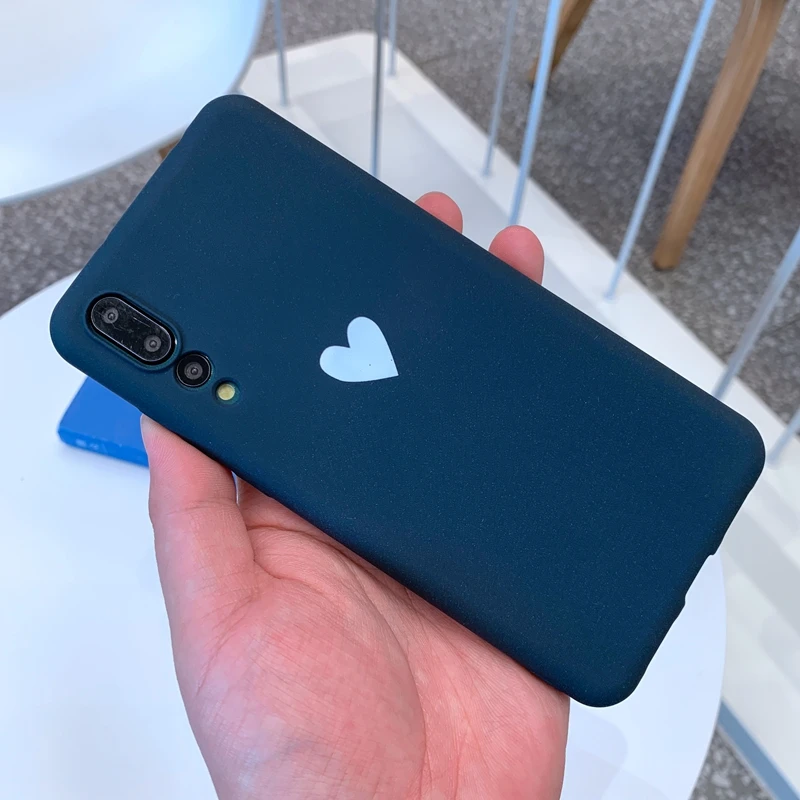 Blue Для huawei P30 P9 P10 Plus P20 mate 10 20 Pro Nova 3 3i Honor 8 9 Note 10 Lite Love Heart Матовый Мягкий ТПУ силиконовый чехол - Цвет: Blue