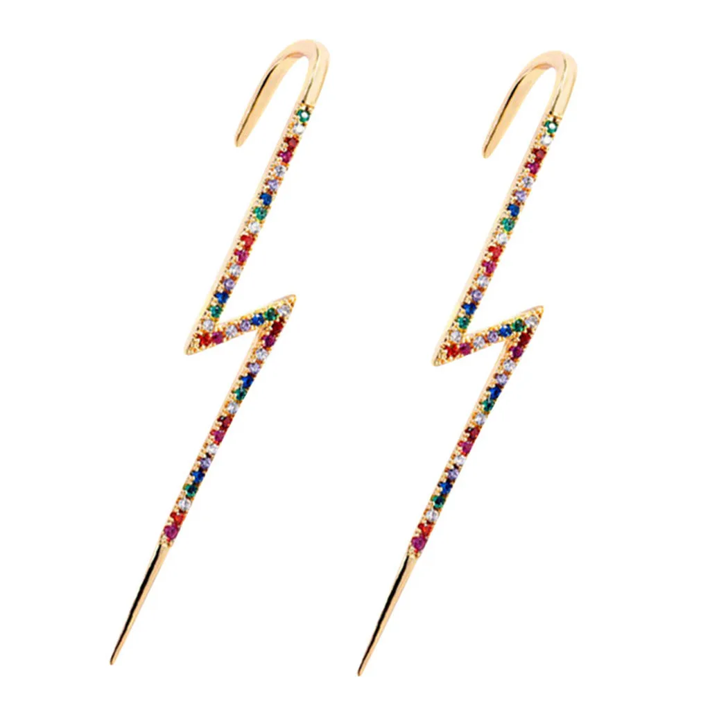 Серьги-гвоздики с крючком на гусеничном ходу 2 шт. | Украшения и аксессуары