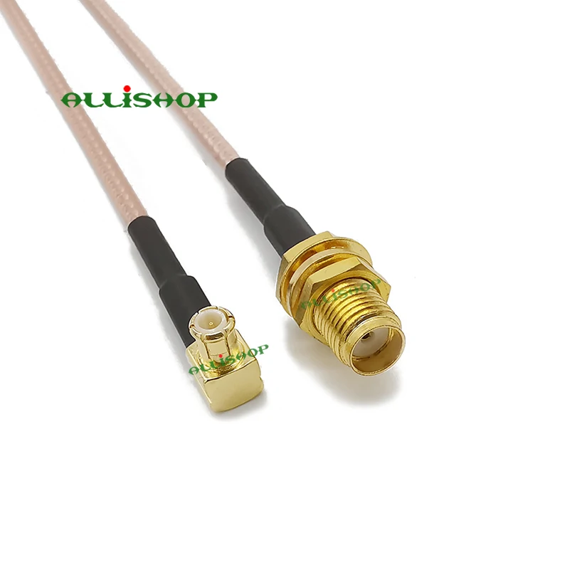 SMA Female to MCX Male правый угол RG316 кабель с низкой потерей Pigtail РЧ коаксиальный в сборе