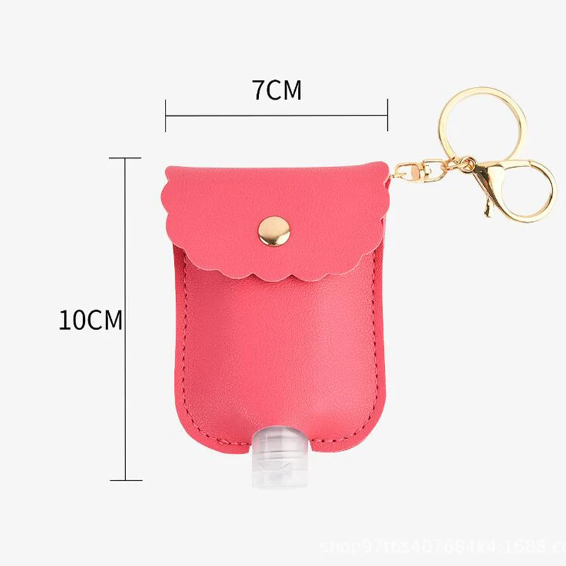 

Key Ring Tassels Leather Hand Sanitizer Portable Empty Travel Bottle Reusable Bottles 30ml Key Ring Solid Color Keychain Bottle