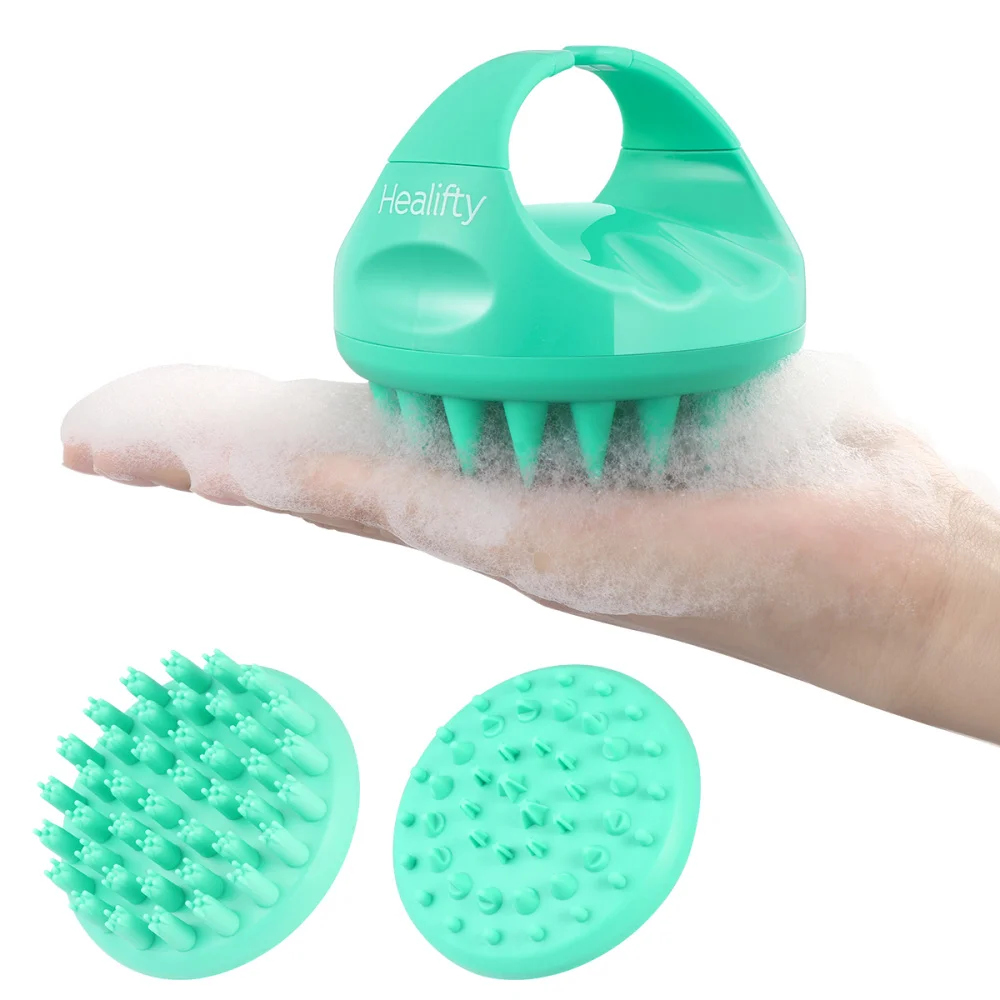 

Healifty 3 in 1 Hair Scalp Massager Handheld Scalp Massaging Silicone Shampoo Brush for Showering Hair Washing and Massagin
