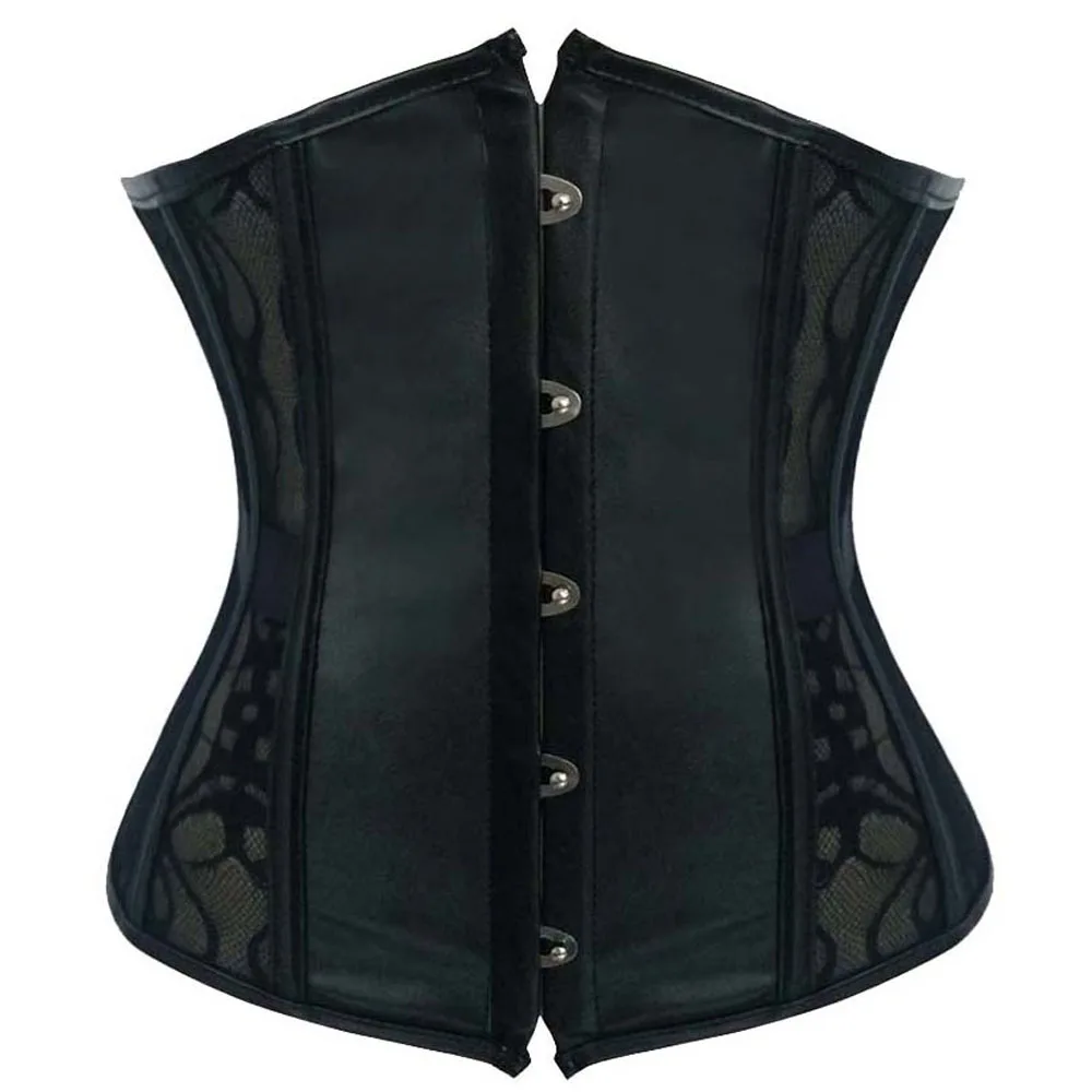 Женский сексуальный готический корсет под грудью бюстье кожаное сексуальное