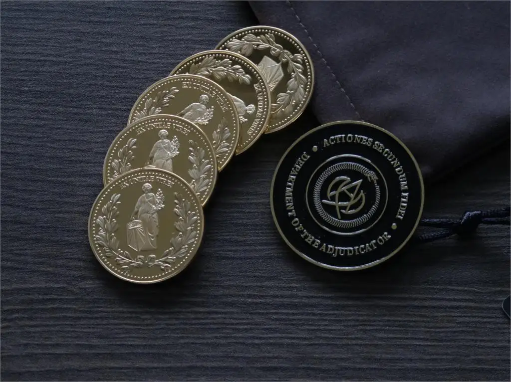 9 шт/набор Джон фитиль Высокая Таблица арбитр медальон Золотая монета карточный