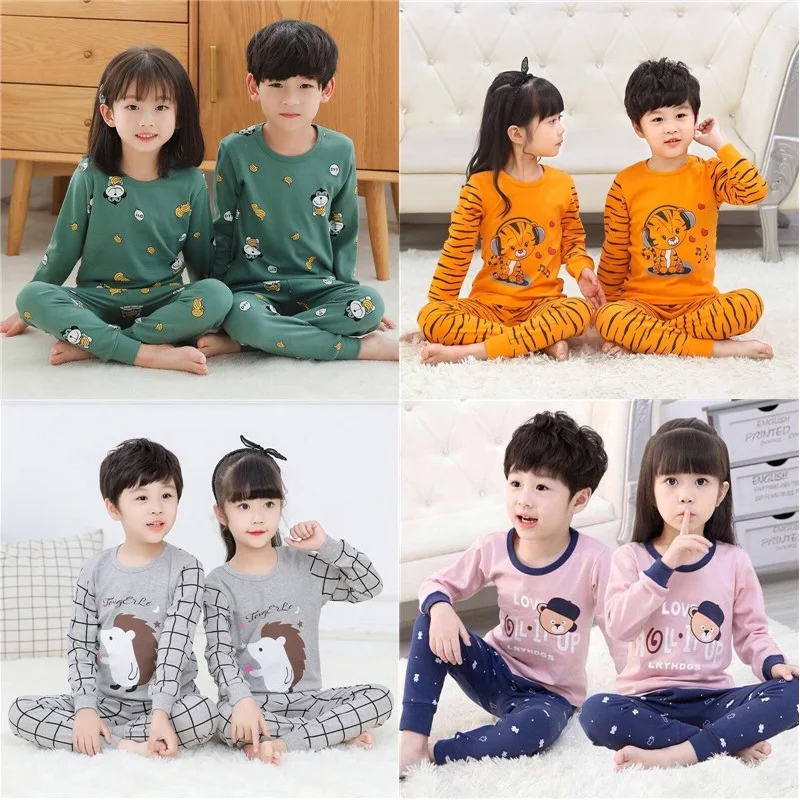 

Kids Clothing Set Boys Long Sleeve + Pants Suits Childrens Costume Baby Girl Cartoon Printing Sets Birthday Clothes