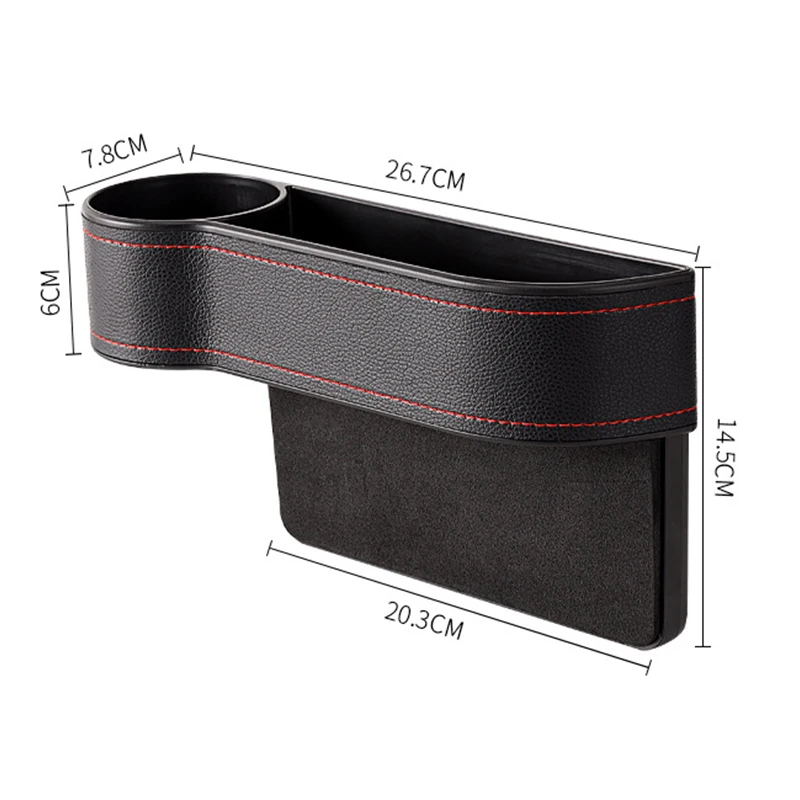 

Car Seat Gap Slit Pocket Catcher Organizer PU Leather Storage Box Phone Wallet Bottle Cups Holder Auto Car Interior Accessories
