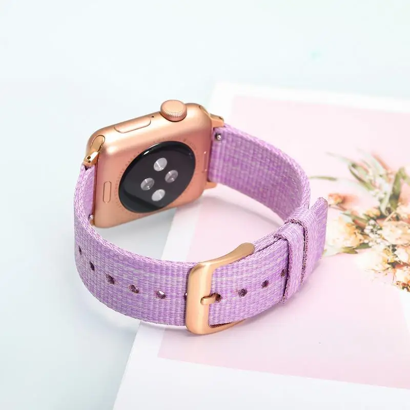 Холщовый нейлоновый ремешок для часов iWatch Apple Watch 38 мм 40 мм 42 мм 44 мм серия 5 4 3 2 1 сменный ремешок спортивный ремешок браслет на запястье