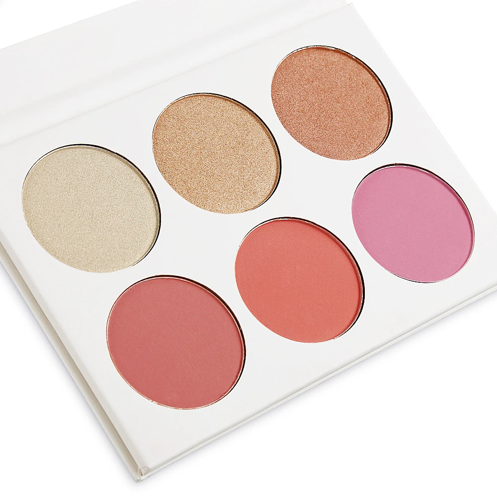 5 шт. OEM изготовленный на заказ прессованная пудра румяна палитра этикетка для