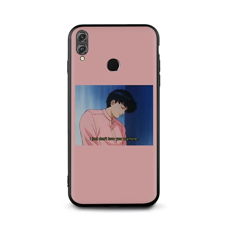 B4 EWAU Japanese Anime Aesthetic Friend Silicone phone case for Huawei Honor 6A 7A Pro 7C 7X 8X 8 9 Note 10 Lite view 20 9X Pro - Color: B4
