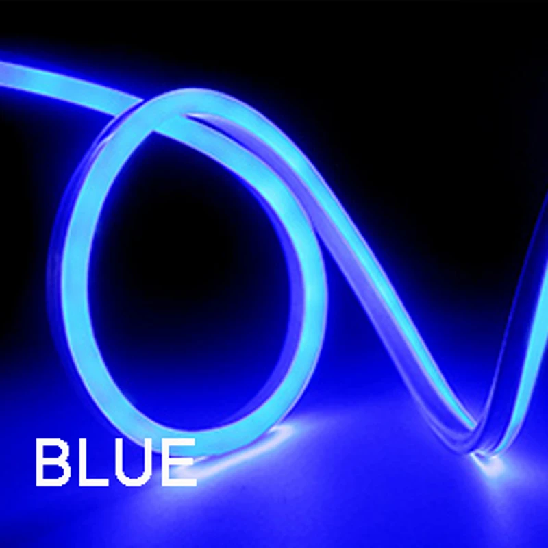Blue 220V неоновая Светодиодная лента светильник веревка светильник лента 120led/M IP67 Водонепроницаемый гибкие Фея светильник ing наружного и внутреннего Lighting - Испускаемый цвет: Blue