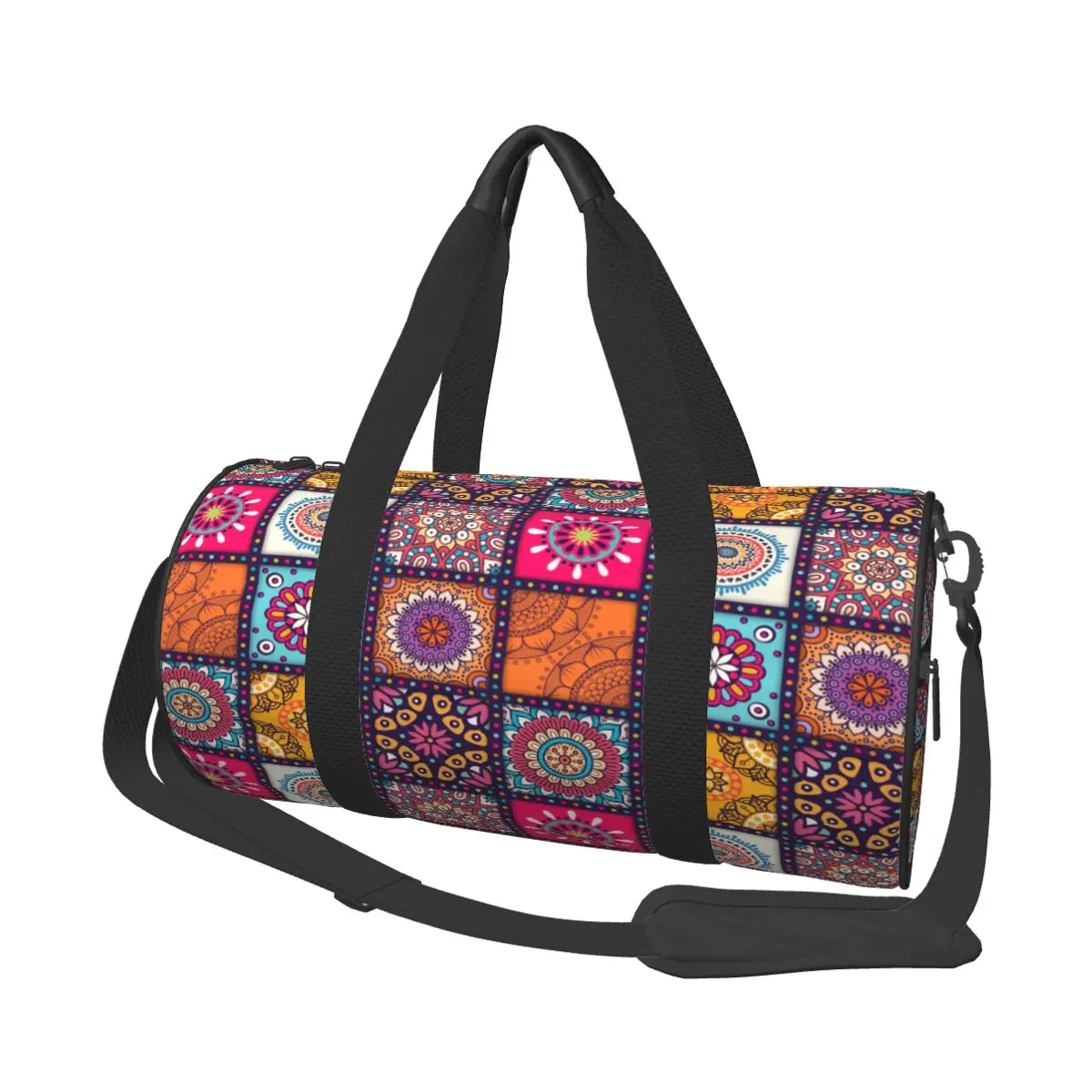 

Travel Bag Large Capacity Luggage Duffle Bag Colorful Mandala Leisure Handbag Shoulder Bag Overnight Weekend Bag