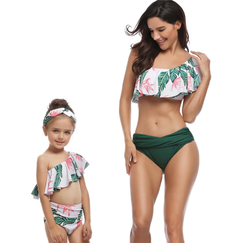 

New Parent- Child Swimsuit Fashion Bikini Flying Mother and Daughter Swimsuit Beachwear Push-up