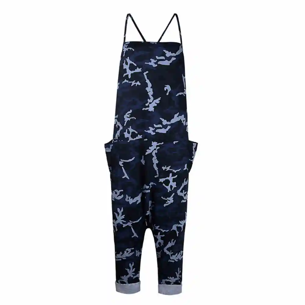 Новый женский Камуфляжный мешковатый Повседневный Свободный комбинезон с