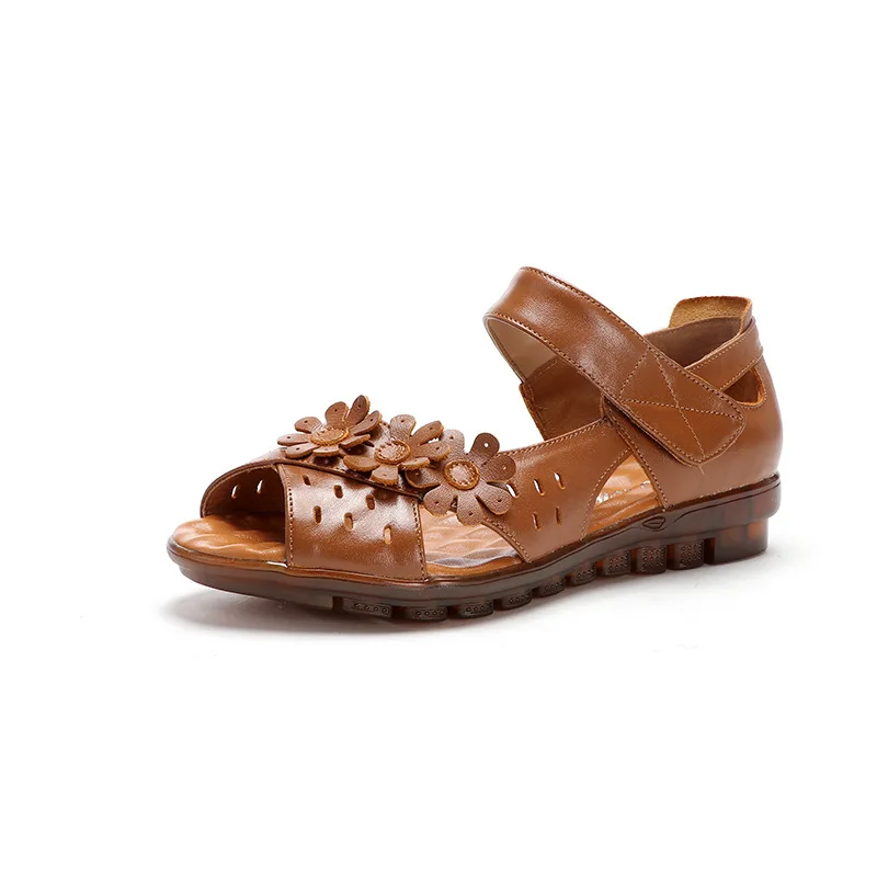 GKTINOO/женские босоножки из натуральной кожи с открытым носком Летняя обувь