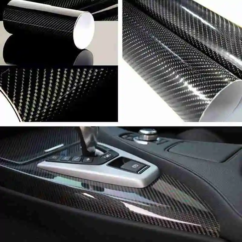 

Car 7d Carbon Fiber Sticker Color Change Film Body Pvc Vinyl Fiber Carbon Sticker Wrapped Body Interior Sticker Film Interi J4W8