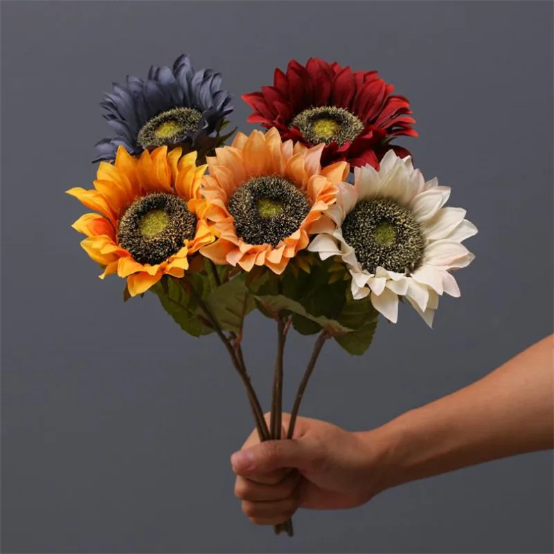 11 шт Поддельные одиночные Стволовые подсолнухи 17 72 &quotдлина имитация масляной