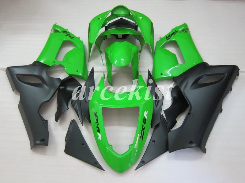 Новый АБС-пластик Полный обтекатели комплект подходит для Kawasaki ZX6R 2005 2006 ZX-6R 05 06