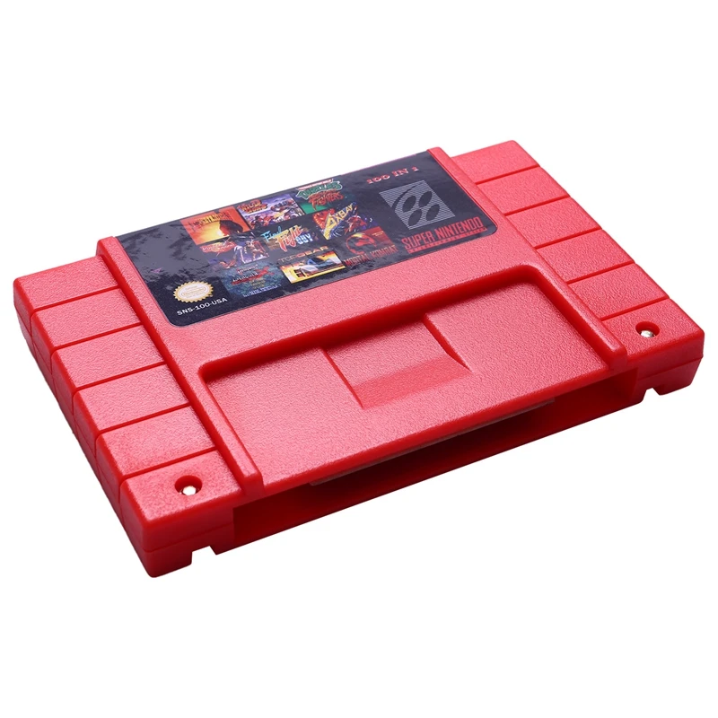 

for SFC/SNES Super Game Card Snes Game Card 100 in One Red Shell Snes Cartridge