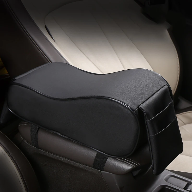 Кожаный Автомобильный центральный подлокотник черная Автомобильная