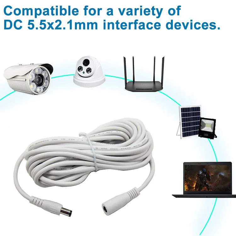 2 шт. 3 м 20AWG 12 вольт удлинитель питания 5 мм x 1 DC адаптера питания|Кабели и