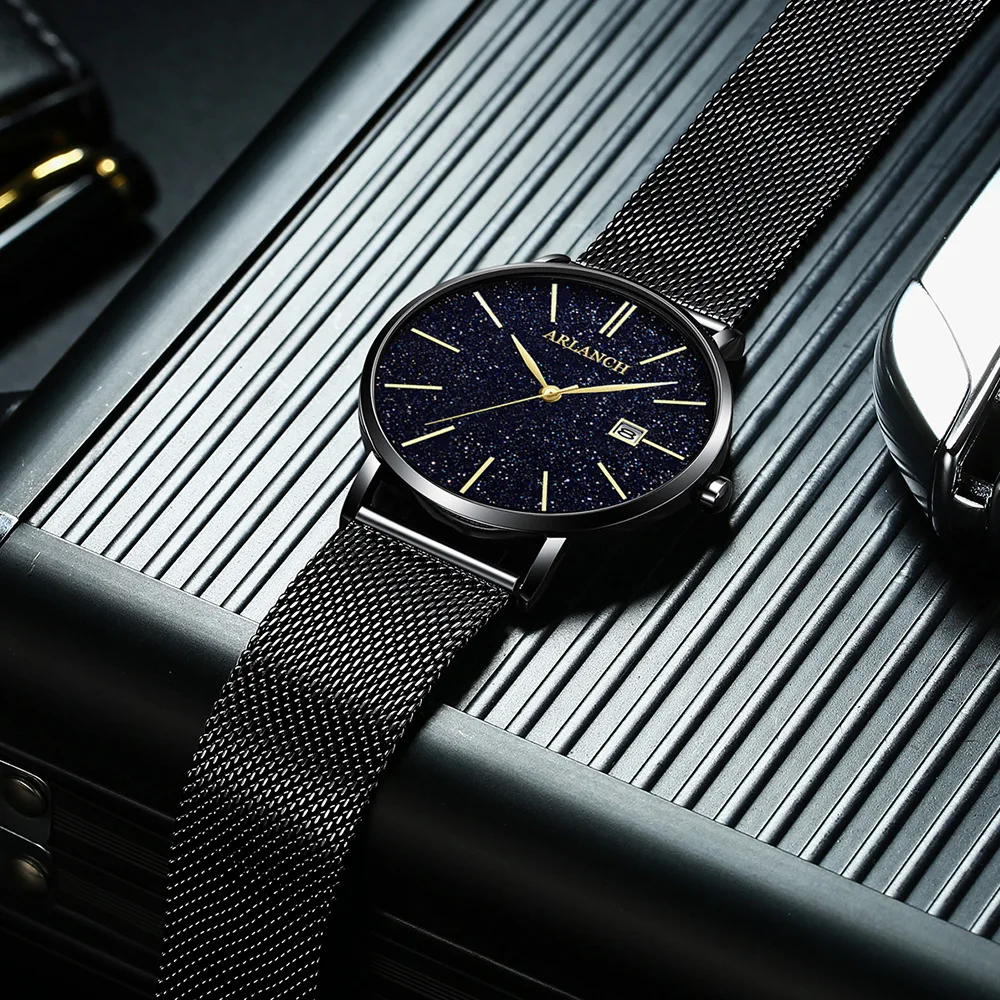 

Men's Divers Wrist Luxury Big Brand Waterproof Watches The Water Proof Calendar Black Luxury Big Alarm Clock Thin Steel Net 202