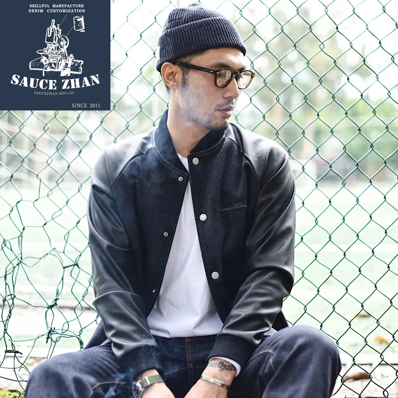 Мужская бейсбольная куртка SauceZhan шерстяная пальто и куртки для осени 2018|Мужские