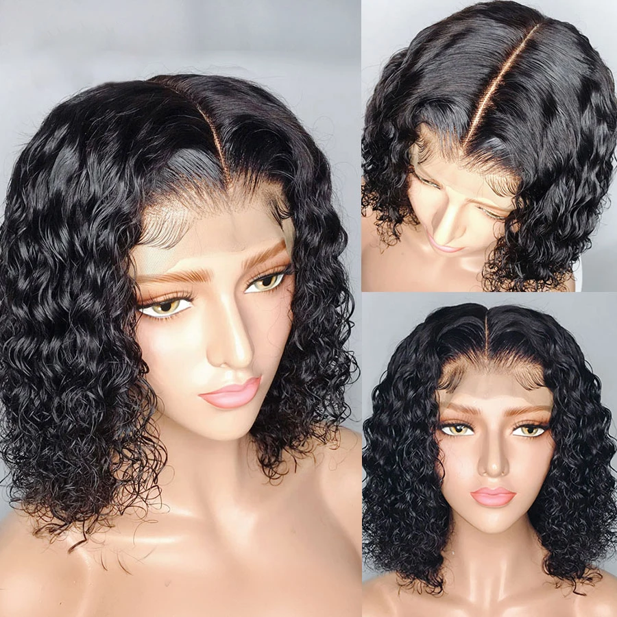 

Curly 13x6 Lace Front Human Hair Wigs Remy Brazilian For Women Pre Pluck Natural Color Swetcurly hair