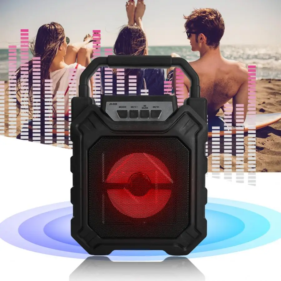 Портативный внешний ABS Bluetooth динамик Поддержка карты памяти u диск черный