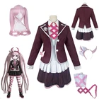 Косплей Zettai Zetsubo Shojo: Danganronpa другая эпизода котоко утсуги костюм полный комплект униформы косплей костюм и парик