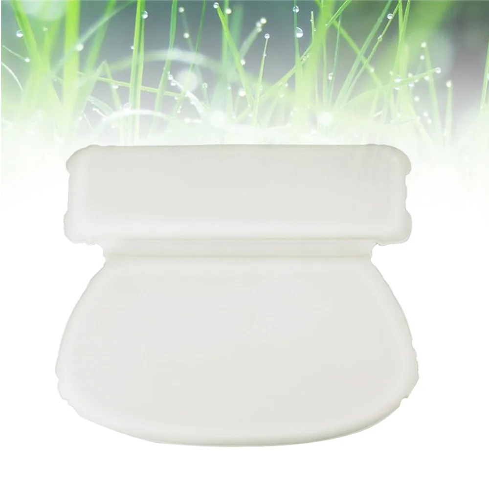 

PU Sponge Round Suction Bathtub Pillow Adsorptive Bath Pillow Spa Headrest for Bathtub Bathroom Toilet (White)