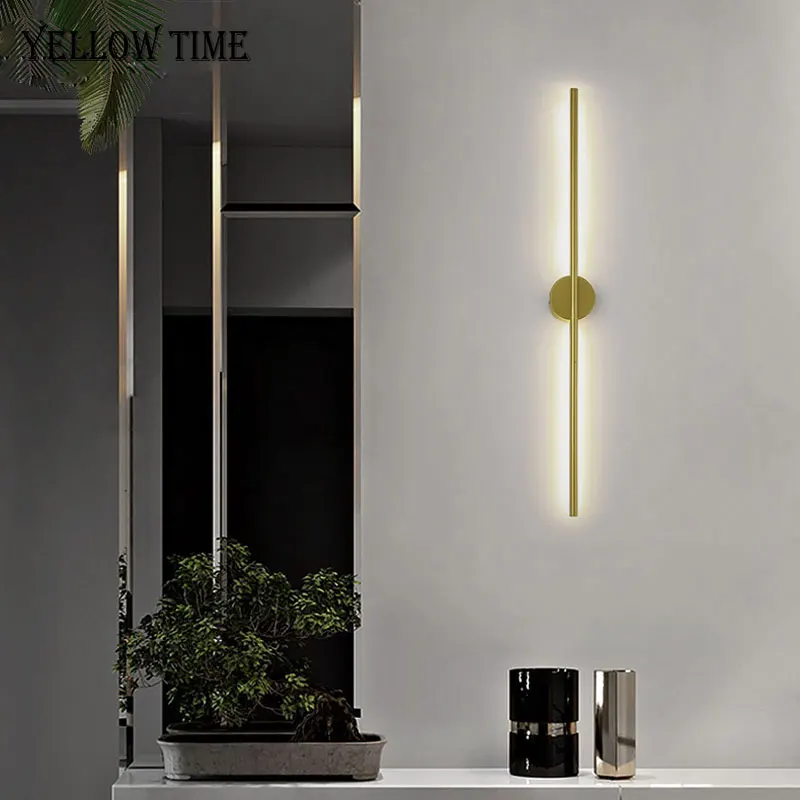 

Минималистичный Креативный светодиодный настенный светильник для гостиной, спальни, коридора, внутреннего освещения, 120, 100, 80, 60 см, полоса о...