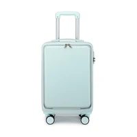 light blue medium side zip travel luggage pr031 4959003