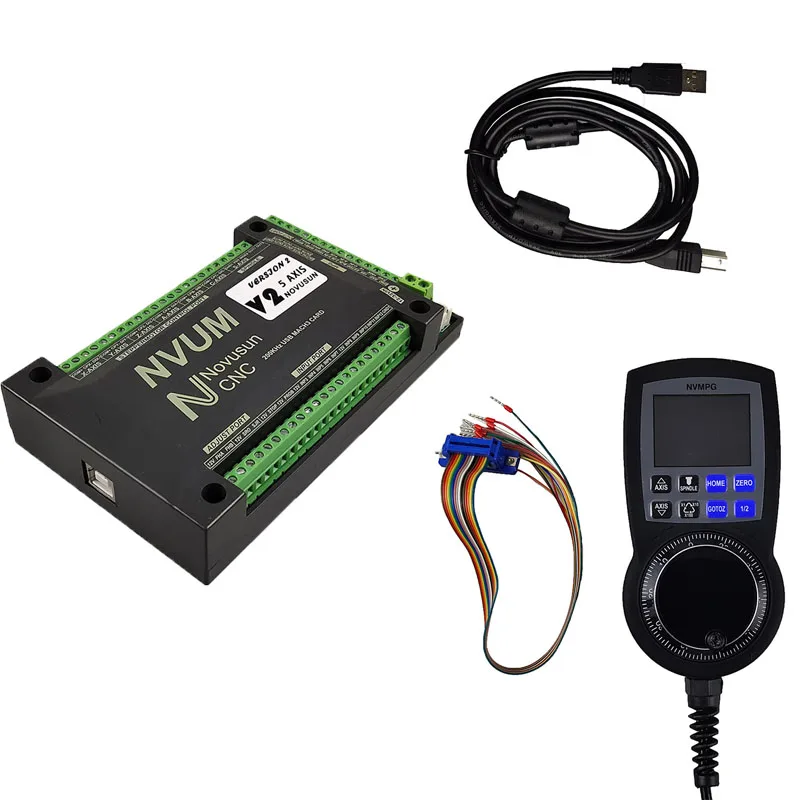 

NVEM V2.1 NC controller kit NVUM V2.1 mach3 motion control system 3/4/5/6 axis control card and digital display 6 axis handwheel
