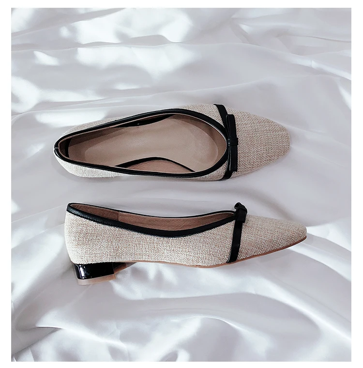 

2020 Spring brand new high quality women's flat shoes Chic bowknot slip-on ballet flats EU35-39 size BY776