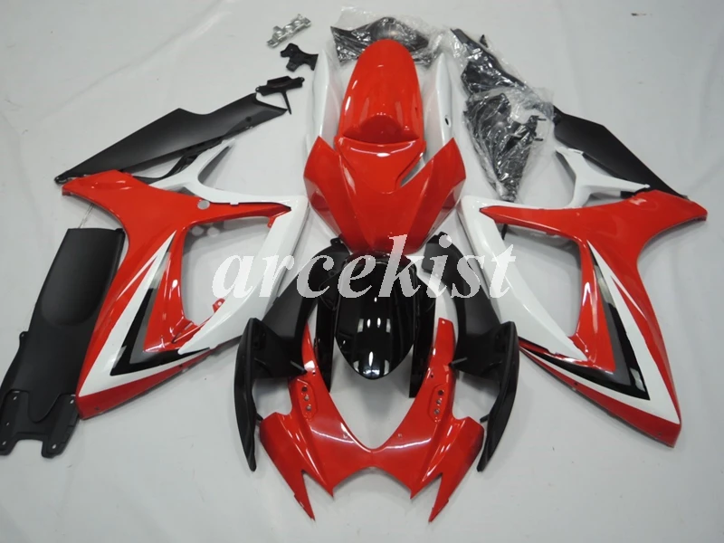 

4 подарки Новый ABS мотоцикл обтекатели комплект подходит для Suzuki GSX-R 600 750 2006 2007 06 07 GSXR600 GSXR750 красный белый черный