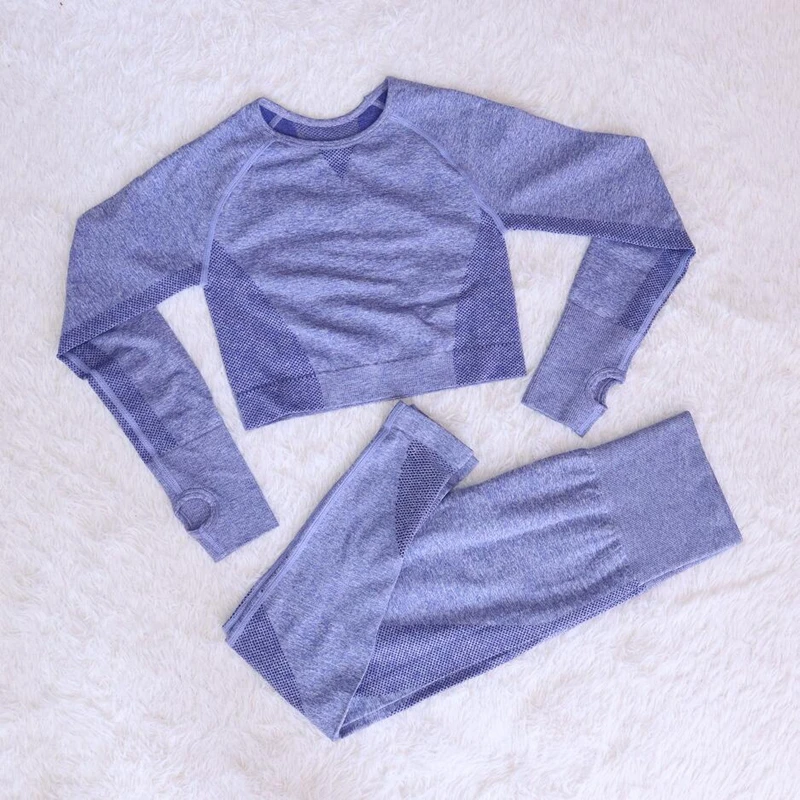 Женский бесшовный комплект для йоги 2020 спортивные костюмы фитнеса одежда