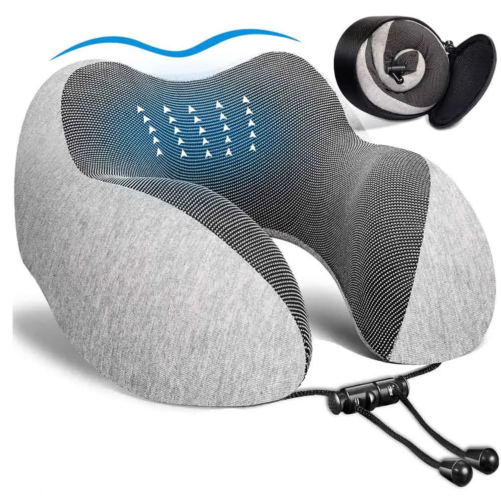 

U Shaped Memory Foam Soft Travel Pillow Neck Pillow Slow Rebound Space Cervical Airplane Pillow Healthcare Bedding Drop Shipping
