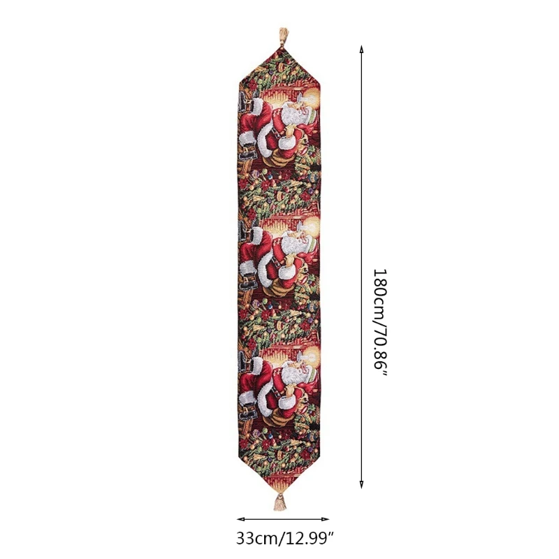 

13x70\" Table Runner Tapestry Polyester Cotton Blend Christmas Home Decorative