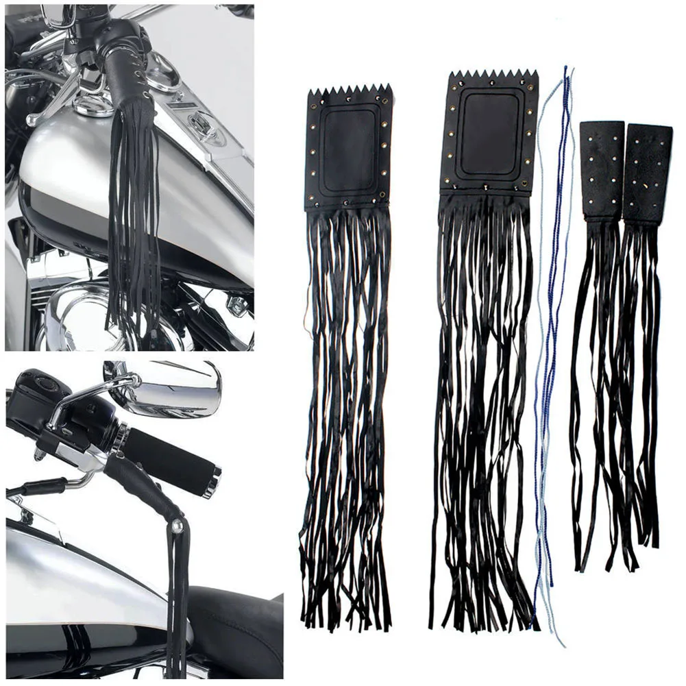Мотоциклетная кисточка бахрома Ручки Рычаг крышка кожа для чоппер крейсер
