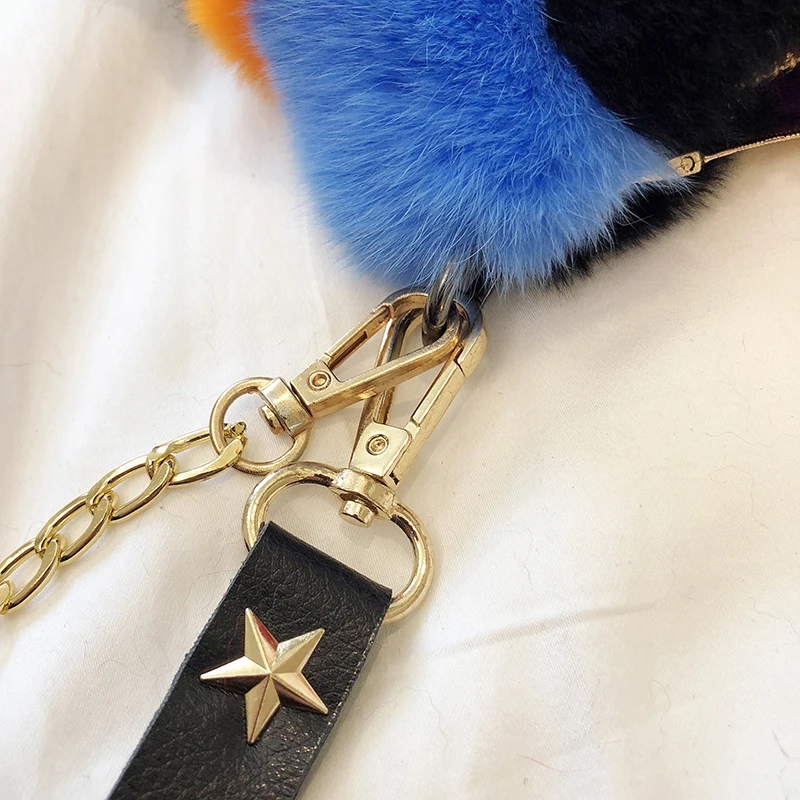 

Individual Plush Tote Bag Design and Colour Plush Handbag Chain Women Bag Winter Faux Fur Bags Color Matching Shoulder Bags