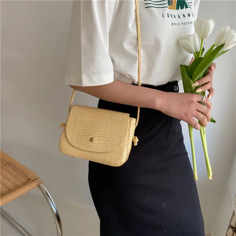 

Messenger Handbags Retro Alligator Pattern Women Shoulder Bags Flap PU Leather Fashion Solid Crossbody Bags For Women Bolsas